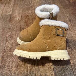Cozy Tan Kids Boots